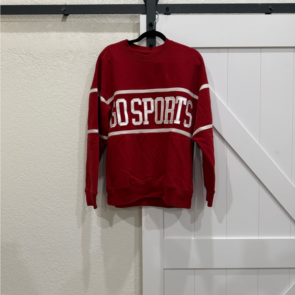 Red 'Go Sports' Women's Sweater